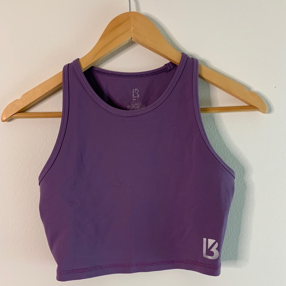 Buffbunny purple crop top gym